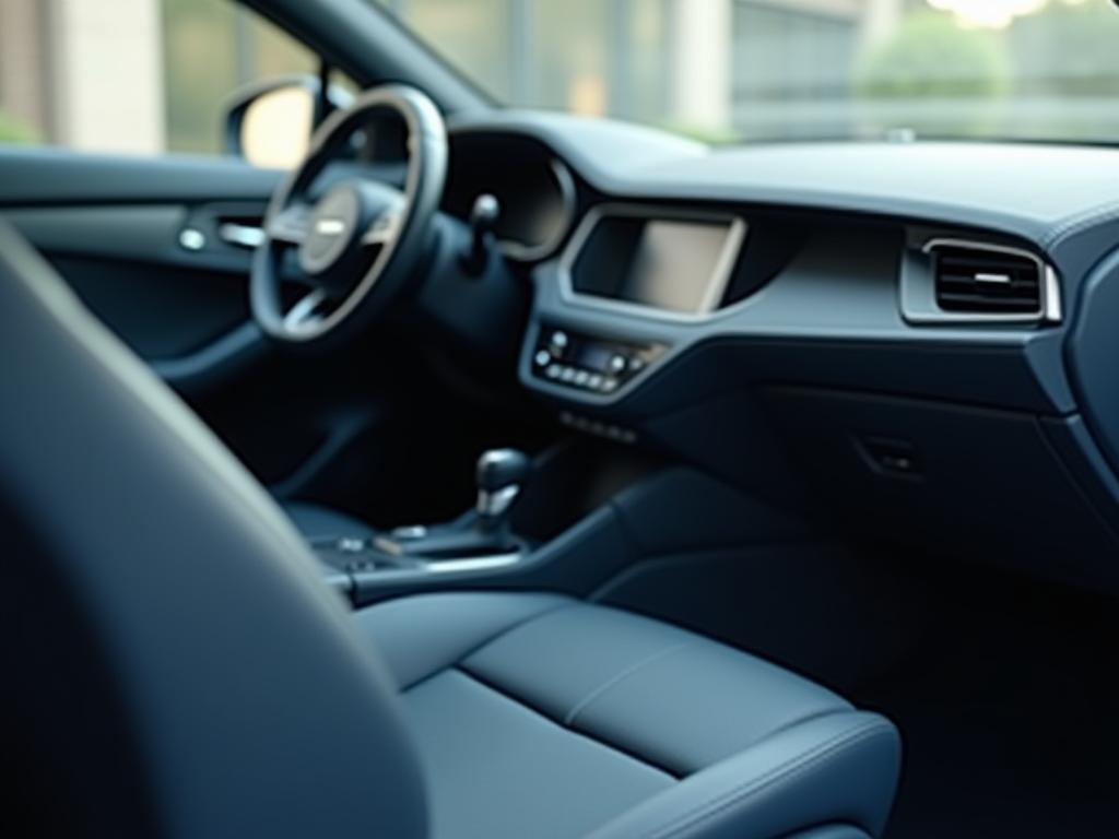 Spotless car interior and dashboard